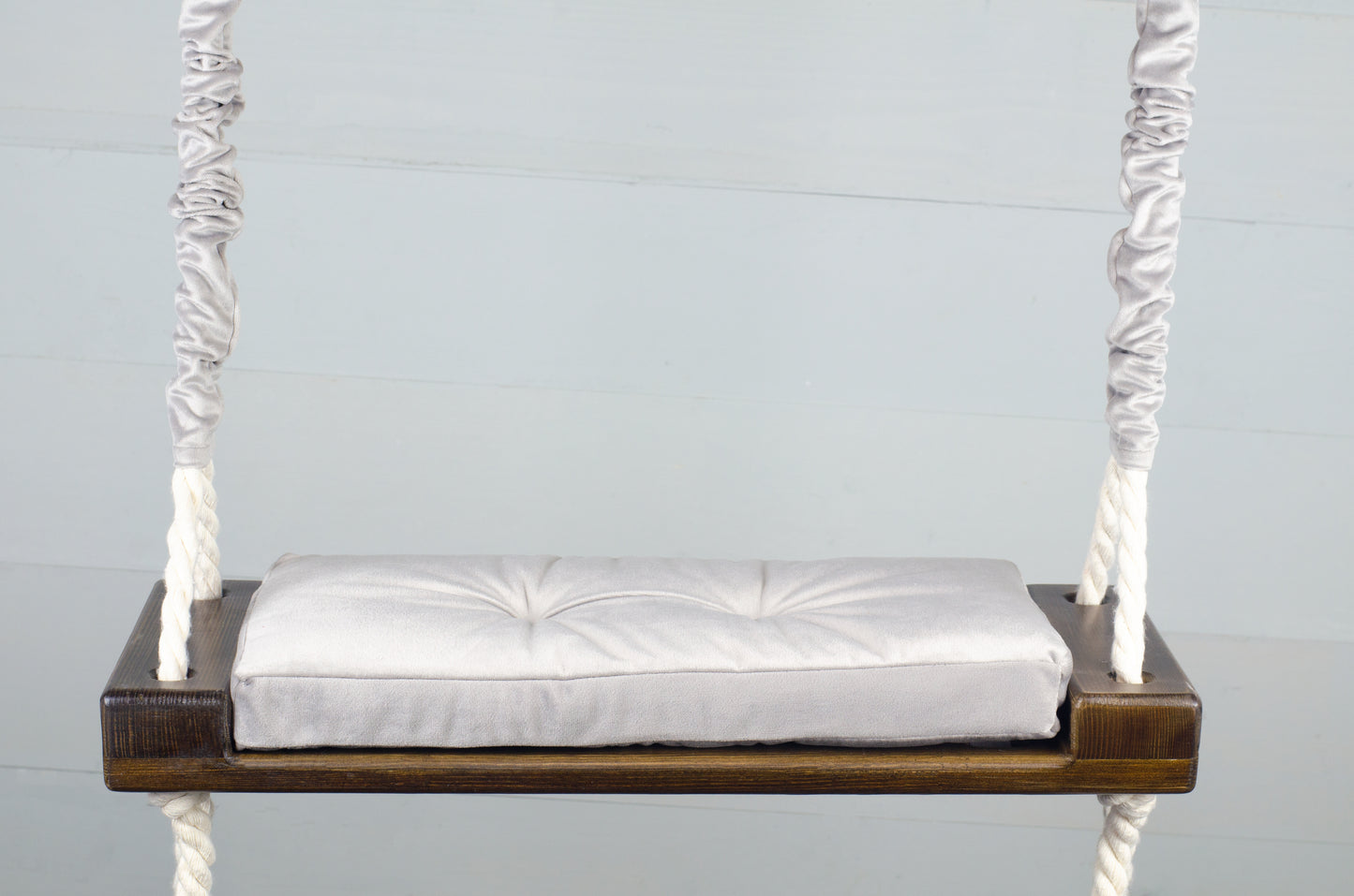 Children's Inside Natural Swing With A Light Gray Seat