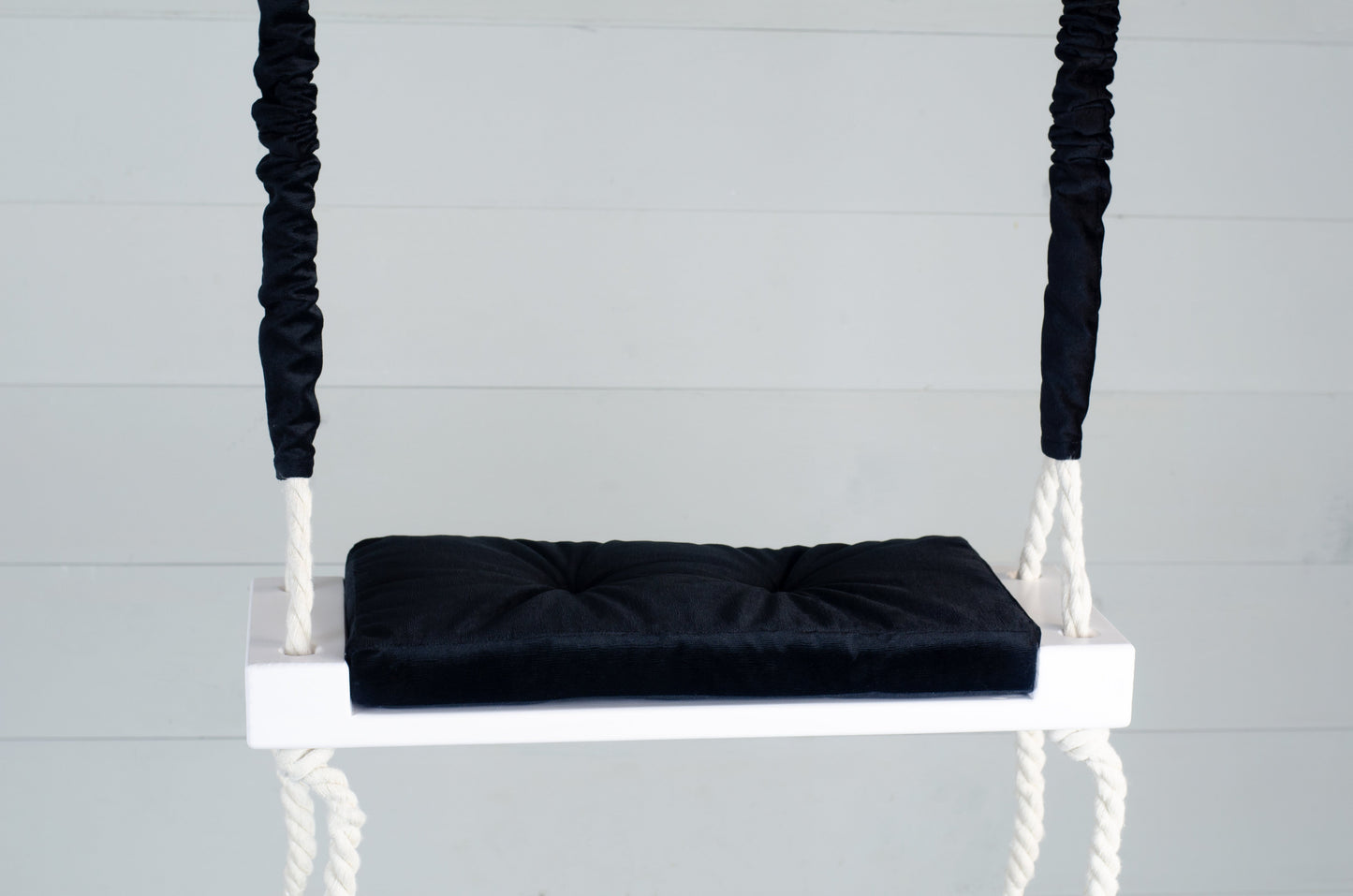 Children's Inside White Swing With A Black Seat