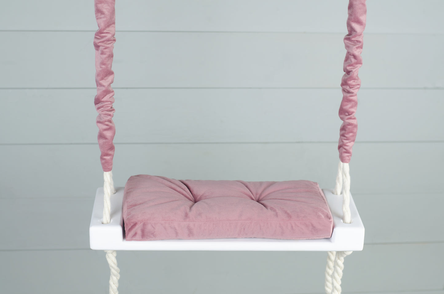 Children's Inside White Swing With A Pink Seat