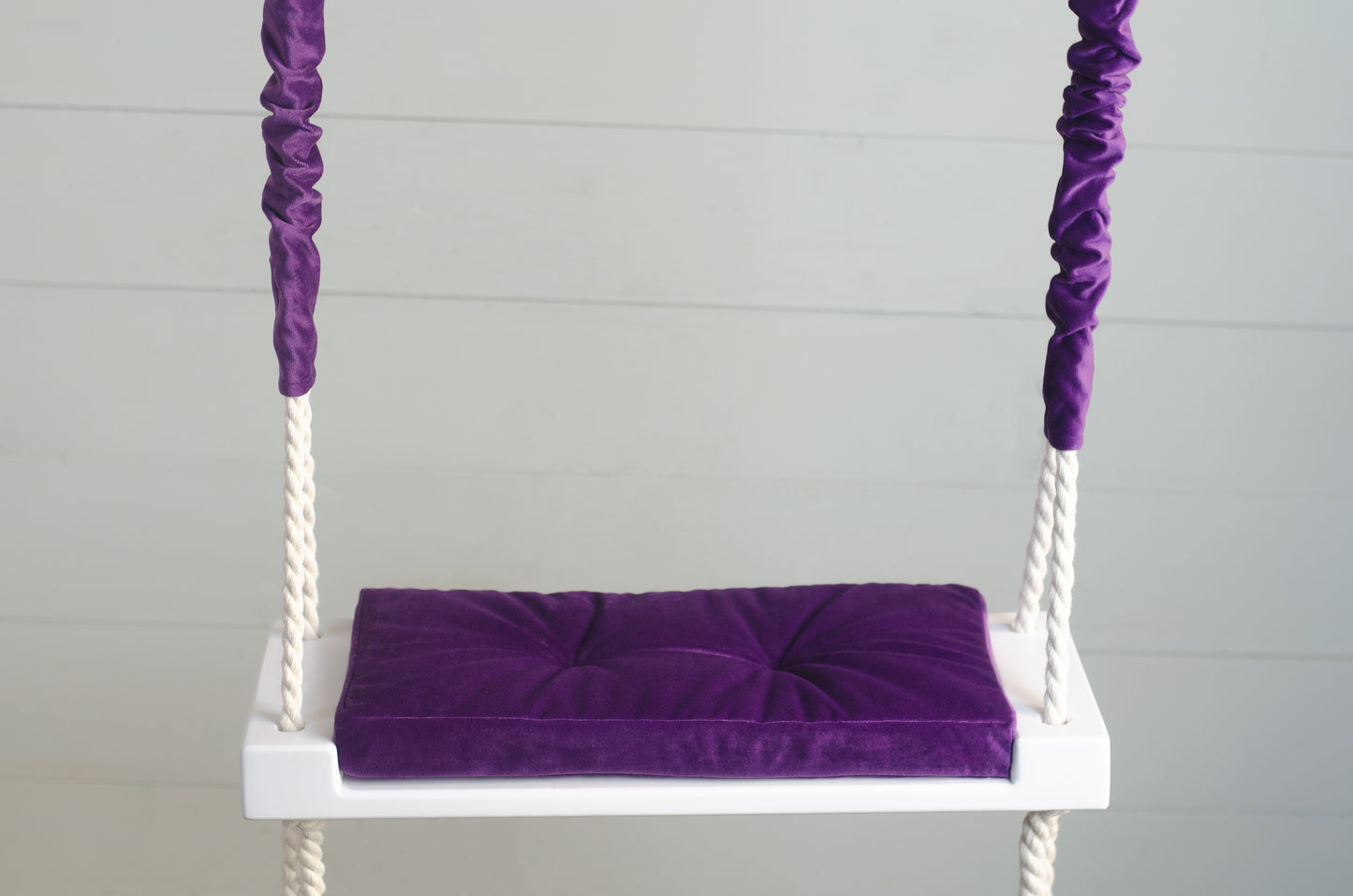 Children's Inside White Swing With A Purple Seat