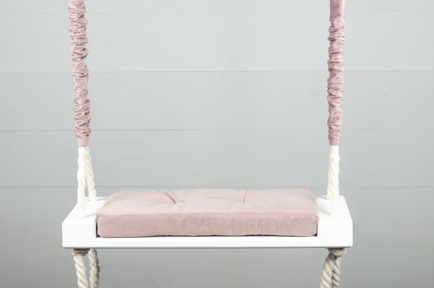 Children's Inside White Swing With A Pink Seat