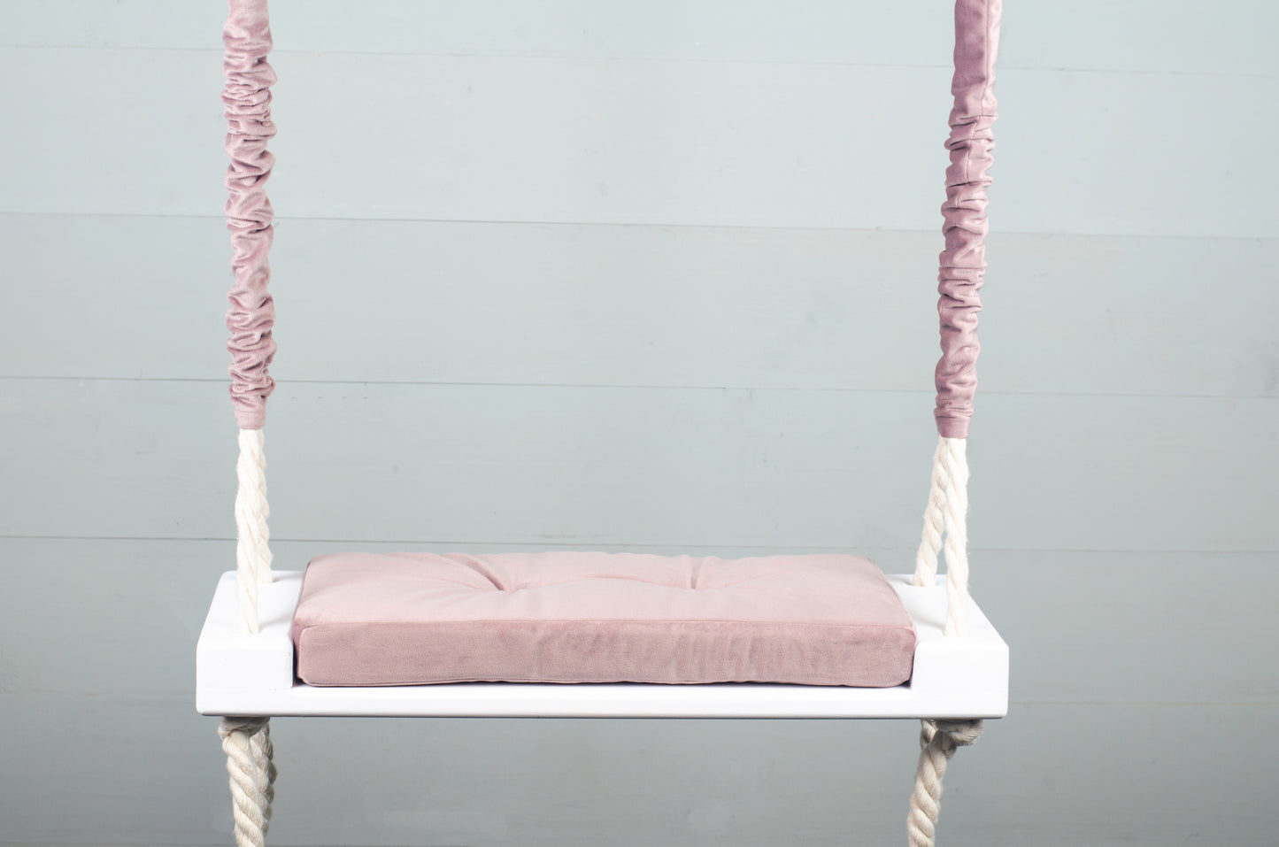 Children's Inside White Swing With A Pink Seat