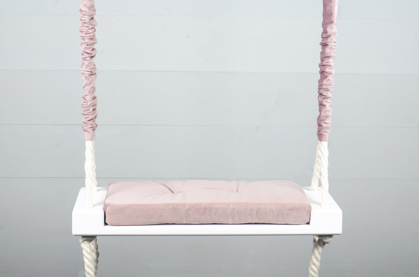 Children's Inside White Swing With A Pink Seat