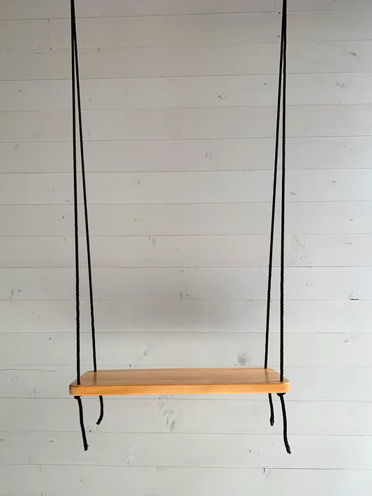 Natural Wooden Swing With